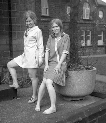 Pam Brailsford and another student in 1966